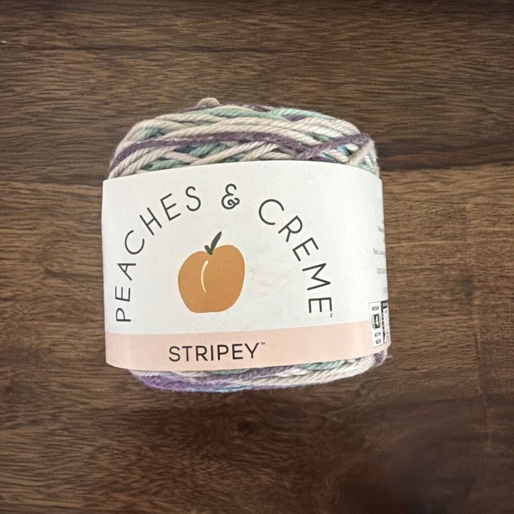 Peaches & Cream Cotton Yarn Stripey/Ombre Various Lavendar Meadow